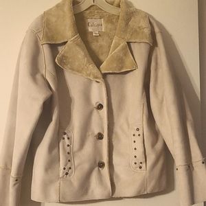 Cream suede jacket